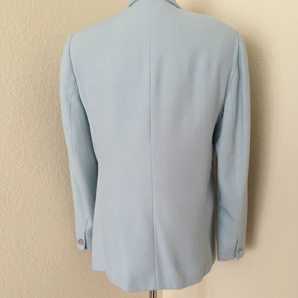 Blazer jacket loose fit pale blue one button - Picture 6 of 9